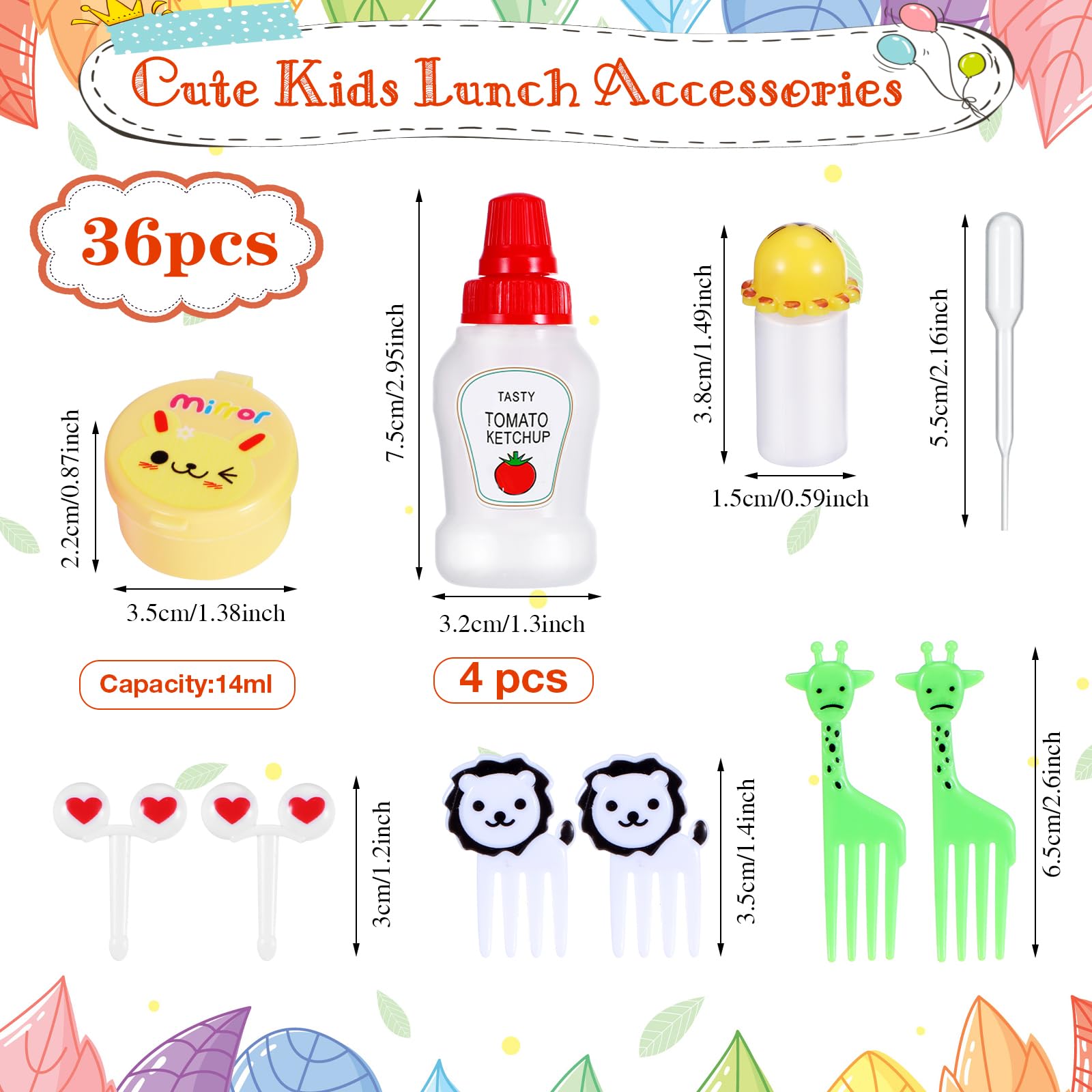 Hoolerry kids food picks in colorful patterns to brighten school lunches