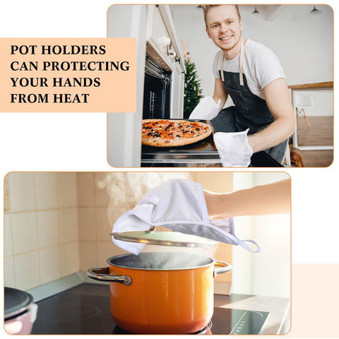 Hoolerry machine-washable pot holders easy to clean after cooking