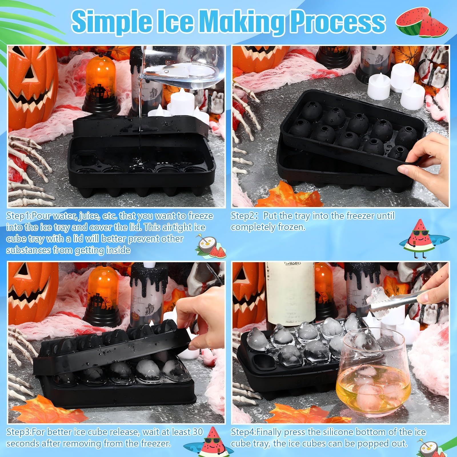 Hoolerry skull cake decoration mold for spooky desserts.