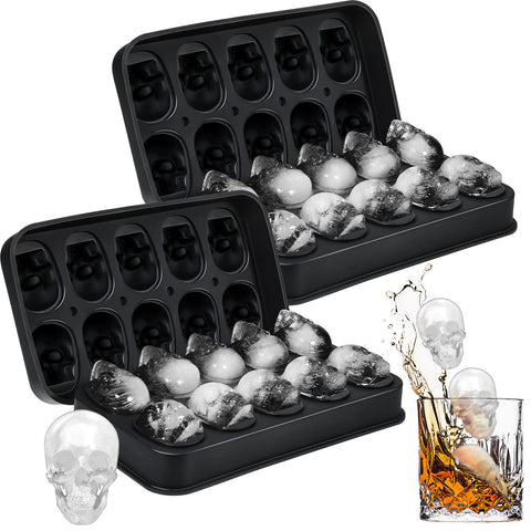 Hoolerry skull ice cube tray for Halloween party-ready cubes.