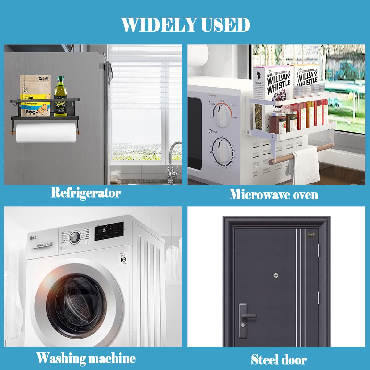 Hoopoton fridge-side mount magnet secures items without sliding for quick access.