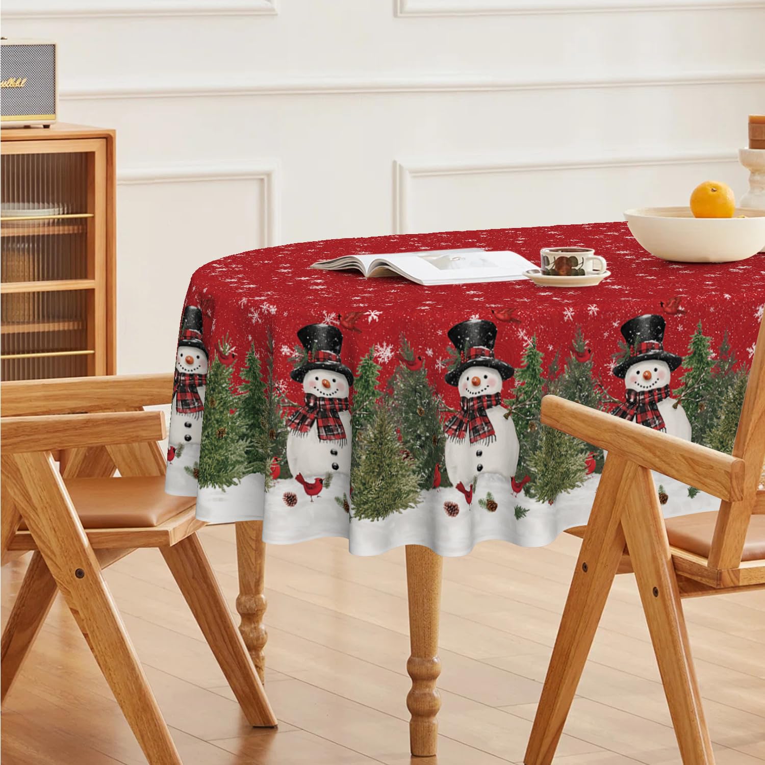 Horaldaily easy-clean washable tablecloth, machine washable and fade-resistant