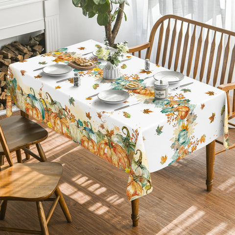 Horaldaily fall tablecloth dining setup showcases vibrant color and seasonal mood.