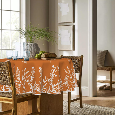 Horaldaily orange wildflowers design brightens holiday table settings and festive dinners.