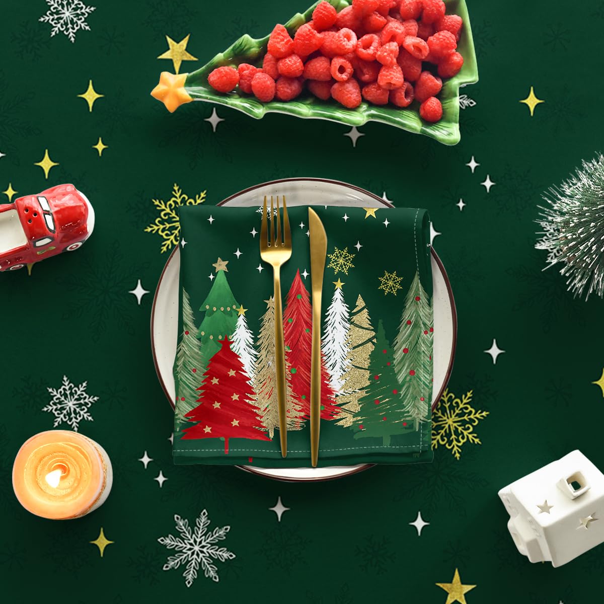 Horaldaily home decor Christmas table cover enhances seasonal dining ambiance