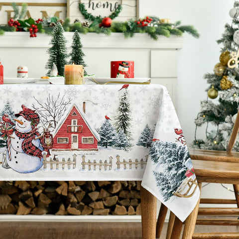 Horaldaily tablecloth 52x70 rectangular elevates holiday dining setup