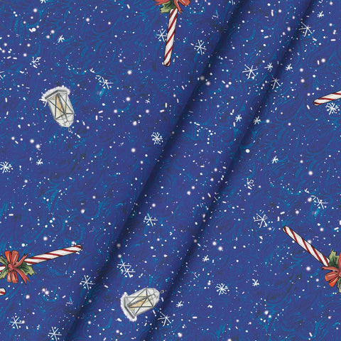 Horaldaily blue decor tablecloth creates a cheerful holiday dining scene.