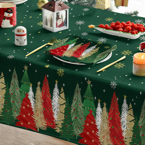 Horaldaily easy-clean tablecloth stays bright and fade-free after washing