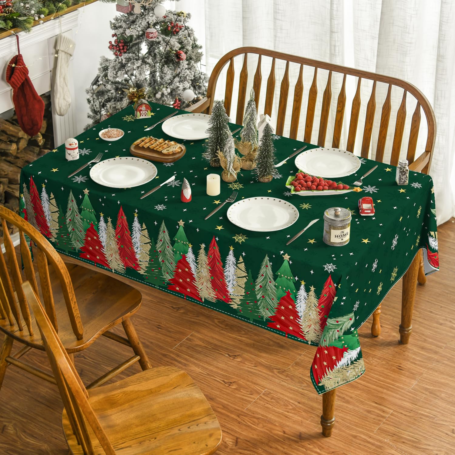 Horaldaily washable tablecloth remains vibrant while hosting gatherings