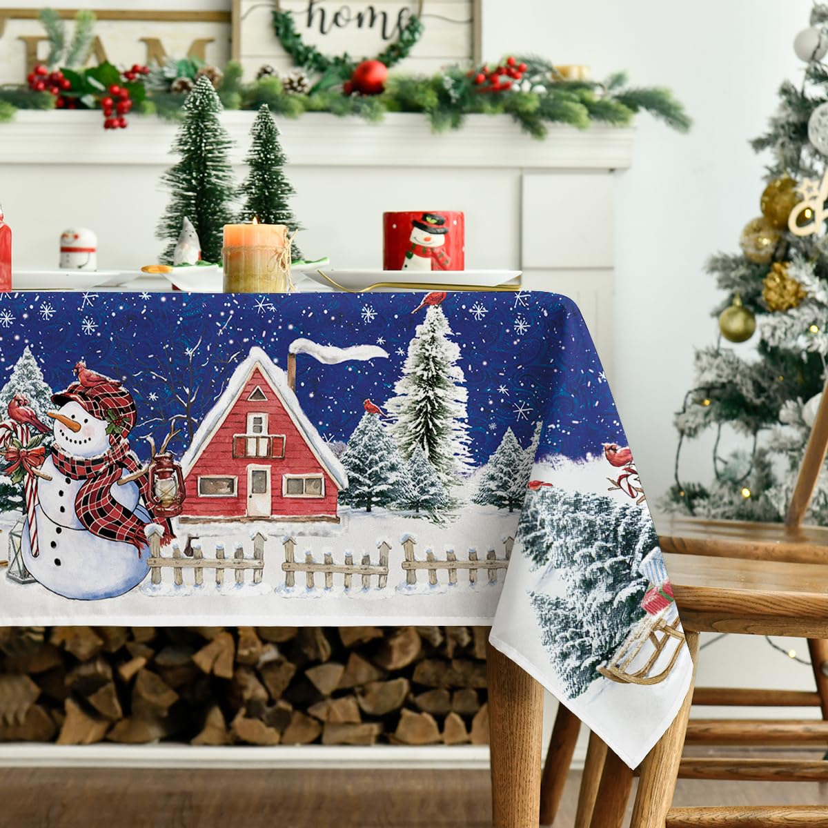 Horaldaily washable table cover keeps meals tidy and cleanup easy.