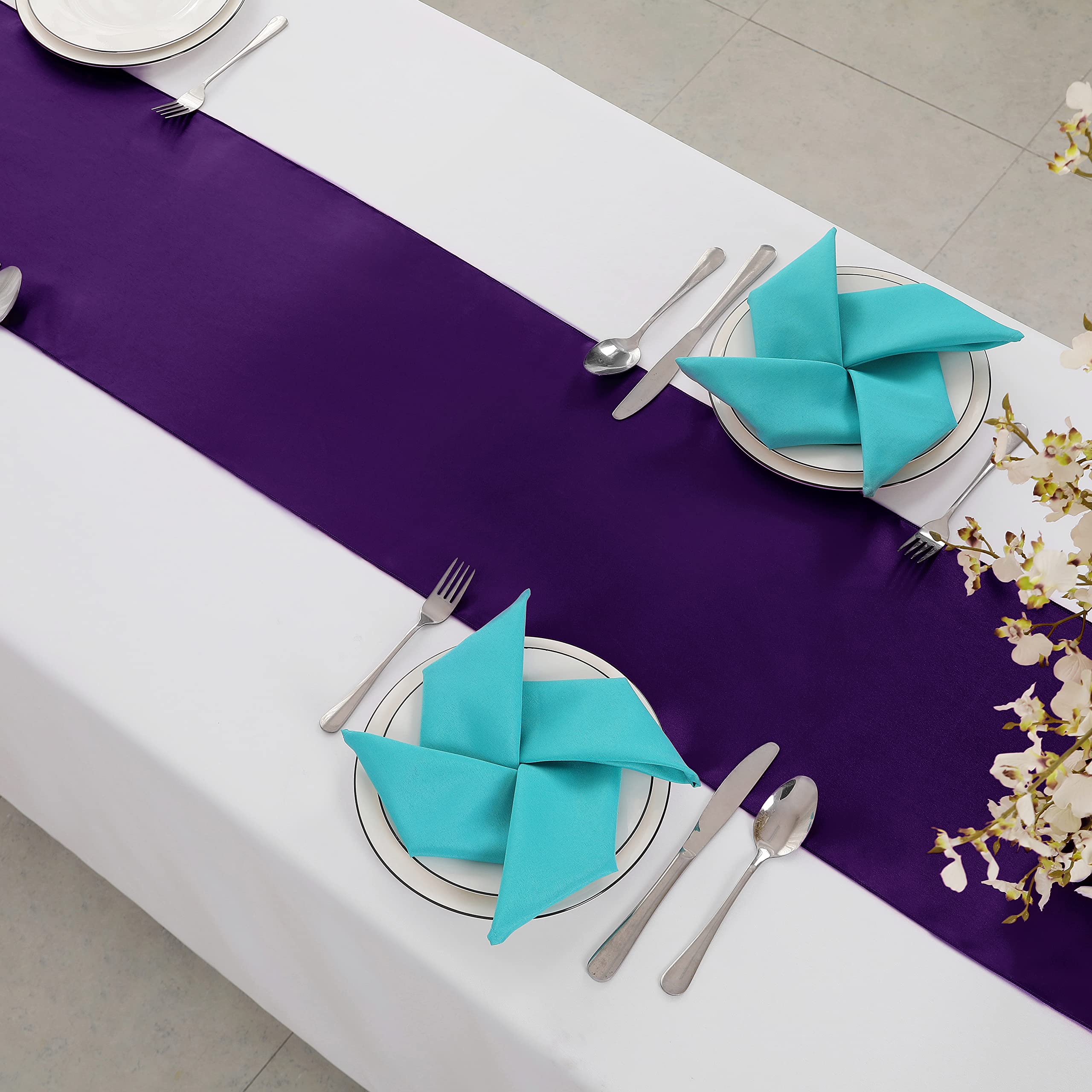 Horbaunal pack of 12 table runners outfits multiple tables quickly.