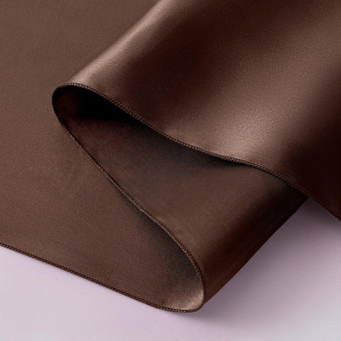 Horbaunal brown satin runner care tips shown for easy upkeep.