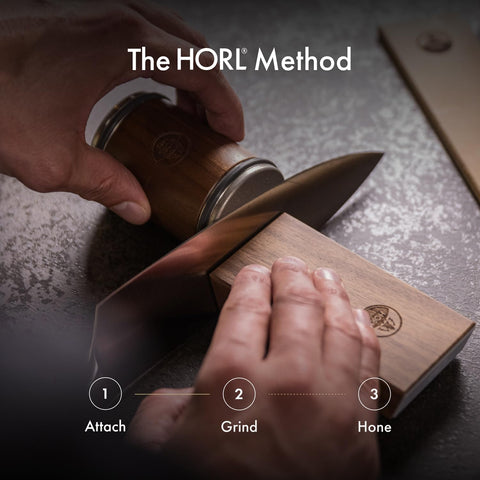 HORL 15° extra-fine angle ideal for sushi knives and high-carbon steels.