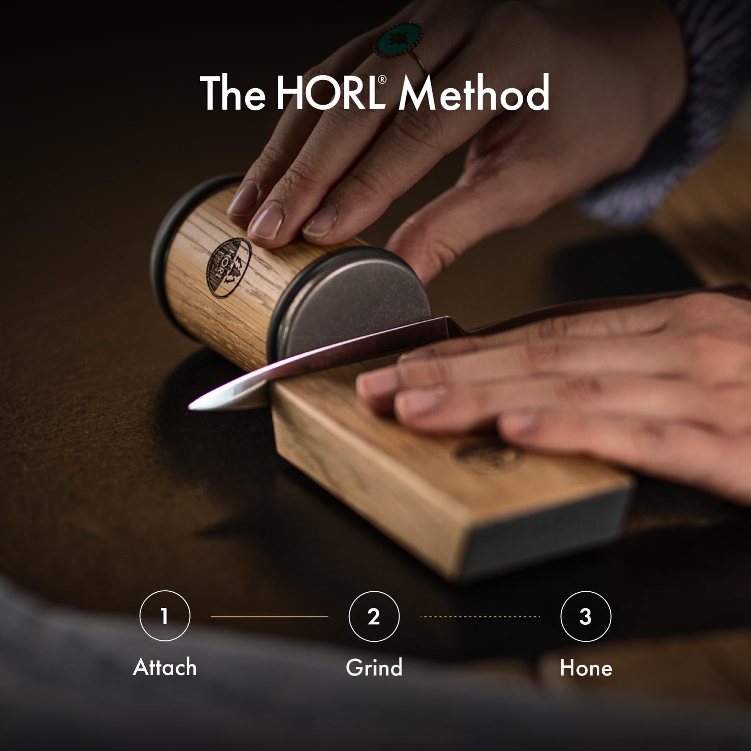HORL 2 Oak uses diamond and ceramic discs for efficient sharpening
