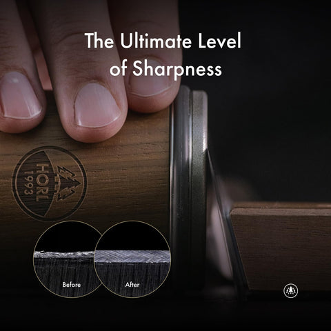 HORL 2 roller with magnetic holder showing secure storage during sharpening.