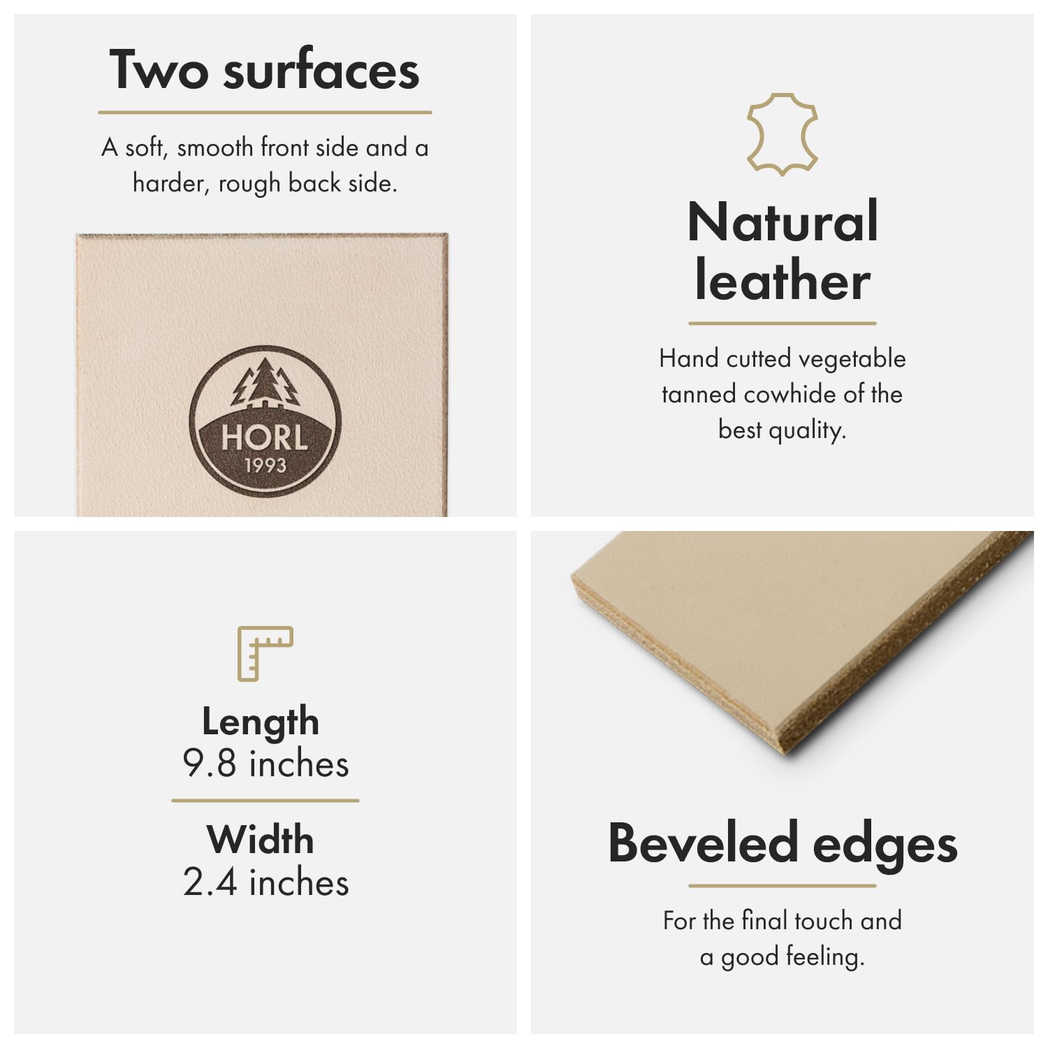 HORL Leather Strop handmade in Germany showcases quality craftsmanship.