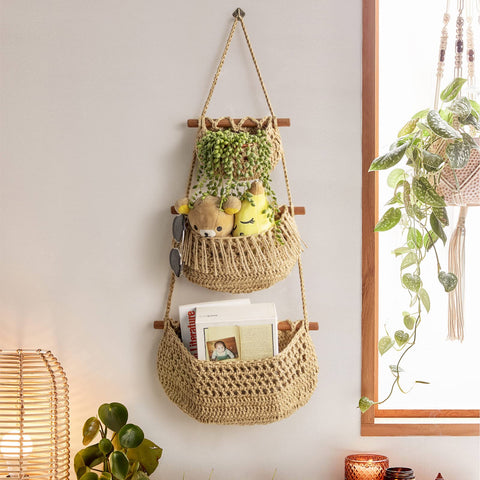 horpait boho decor storage ideal for living room and entryways.