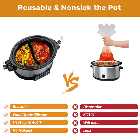Horuhue nonstick silicone liner improves food release and cleanup after cooking.