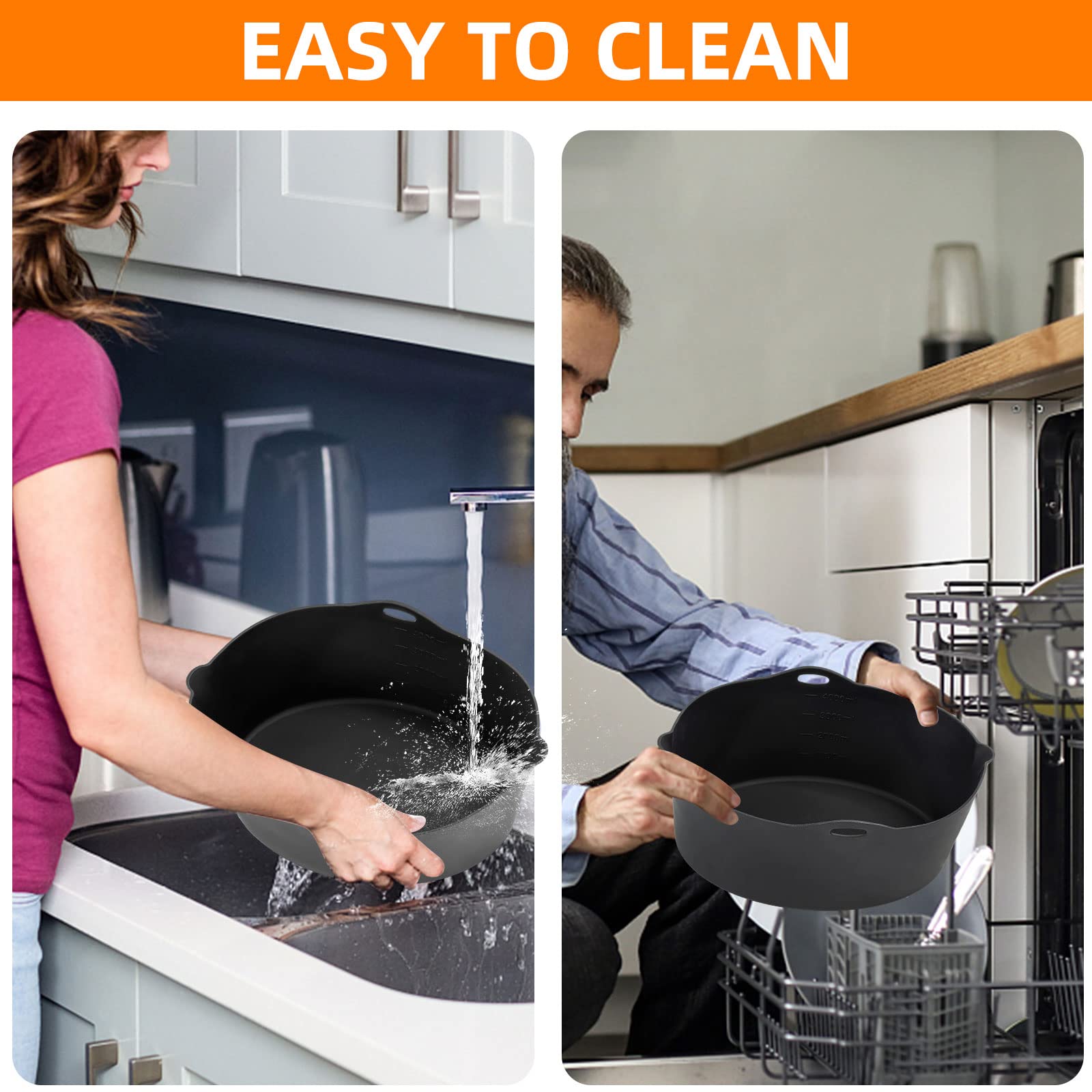 Nonstick surface and heat resistance up to 446°F