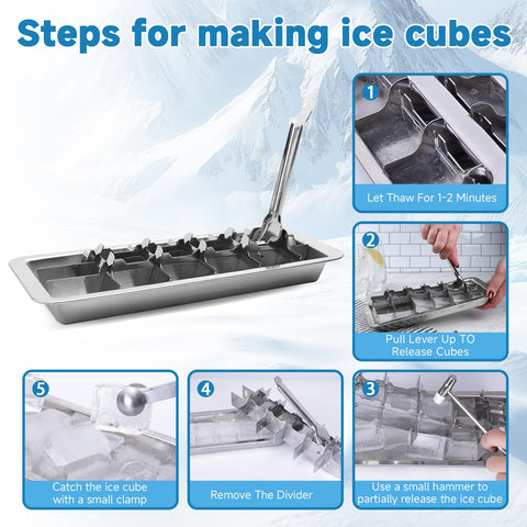 HOSASSPER lever-release allows quick ice cube removal without bending.