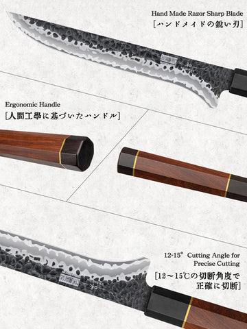 HOSHANHO 12-degree edge remains razor sharp for clean deboning