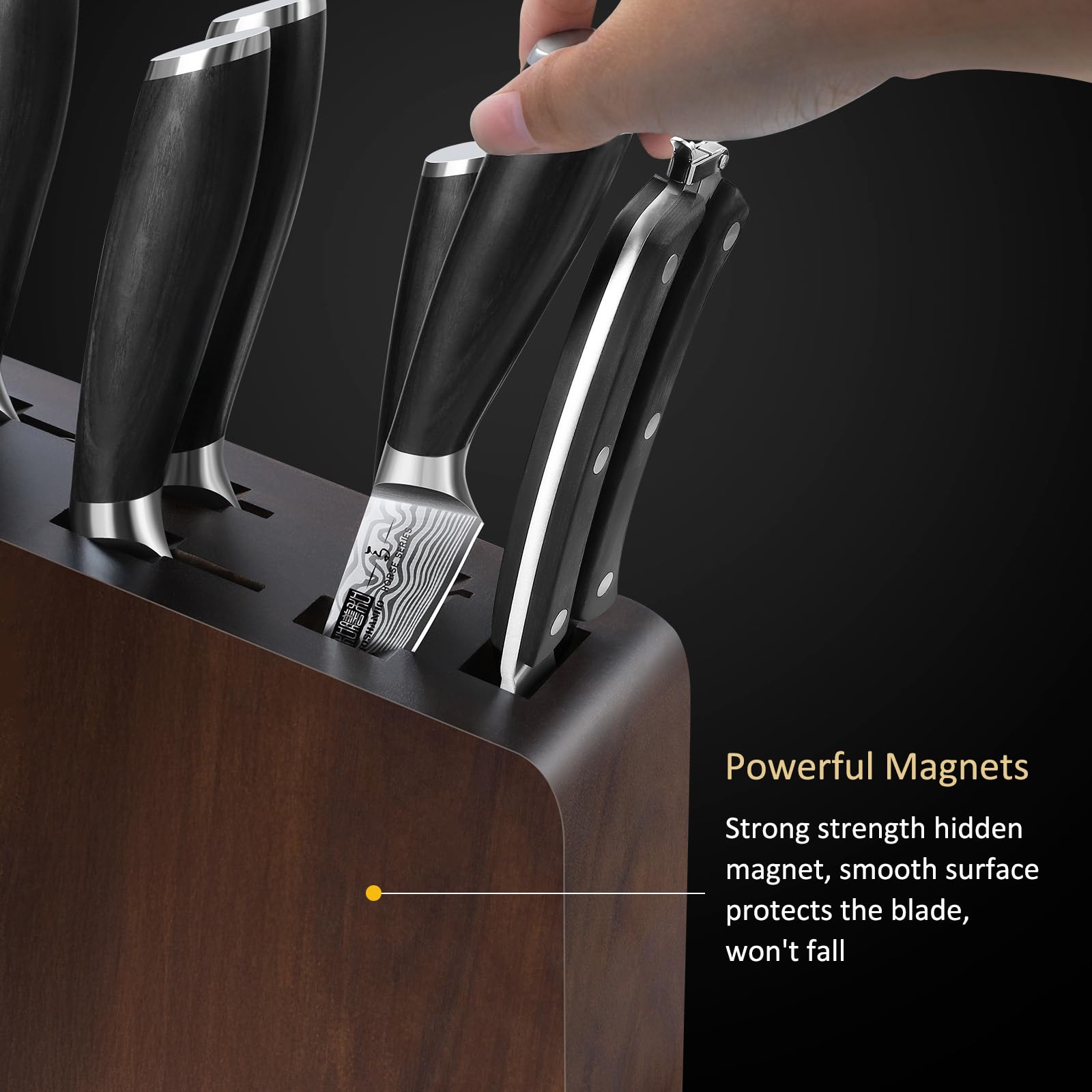 HOSHANHO 5Cr15Mov stainless steel supports lasting edge retention.