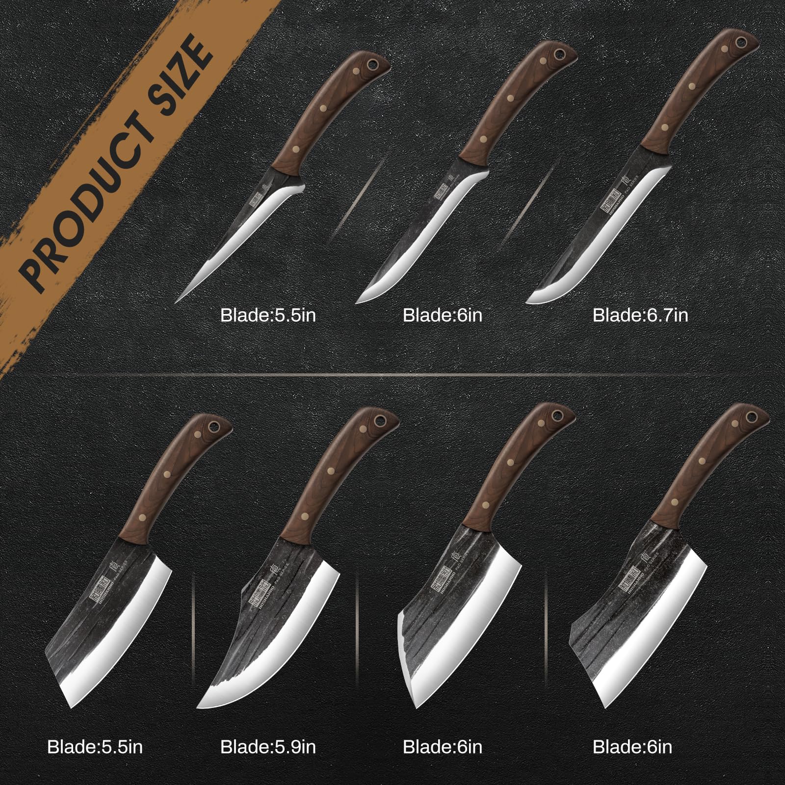 HOSHANHO 6in bone chopper knife delivers powerful bone-cutting performance