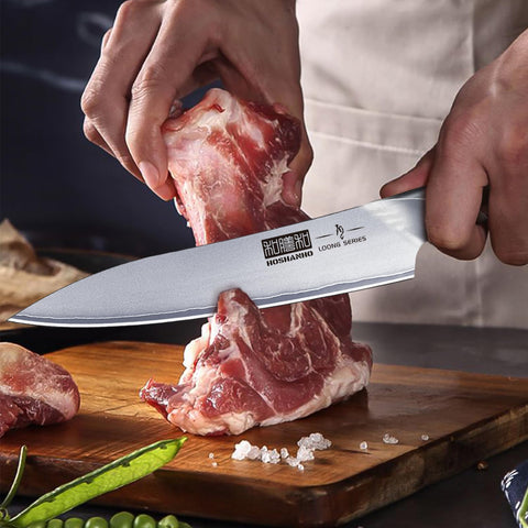 HOSHANHO 6-Inch knife core steel close-up shows durability