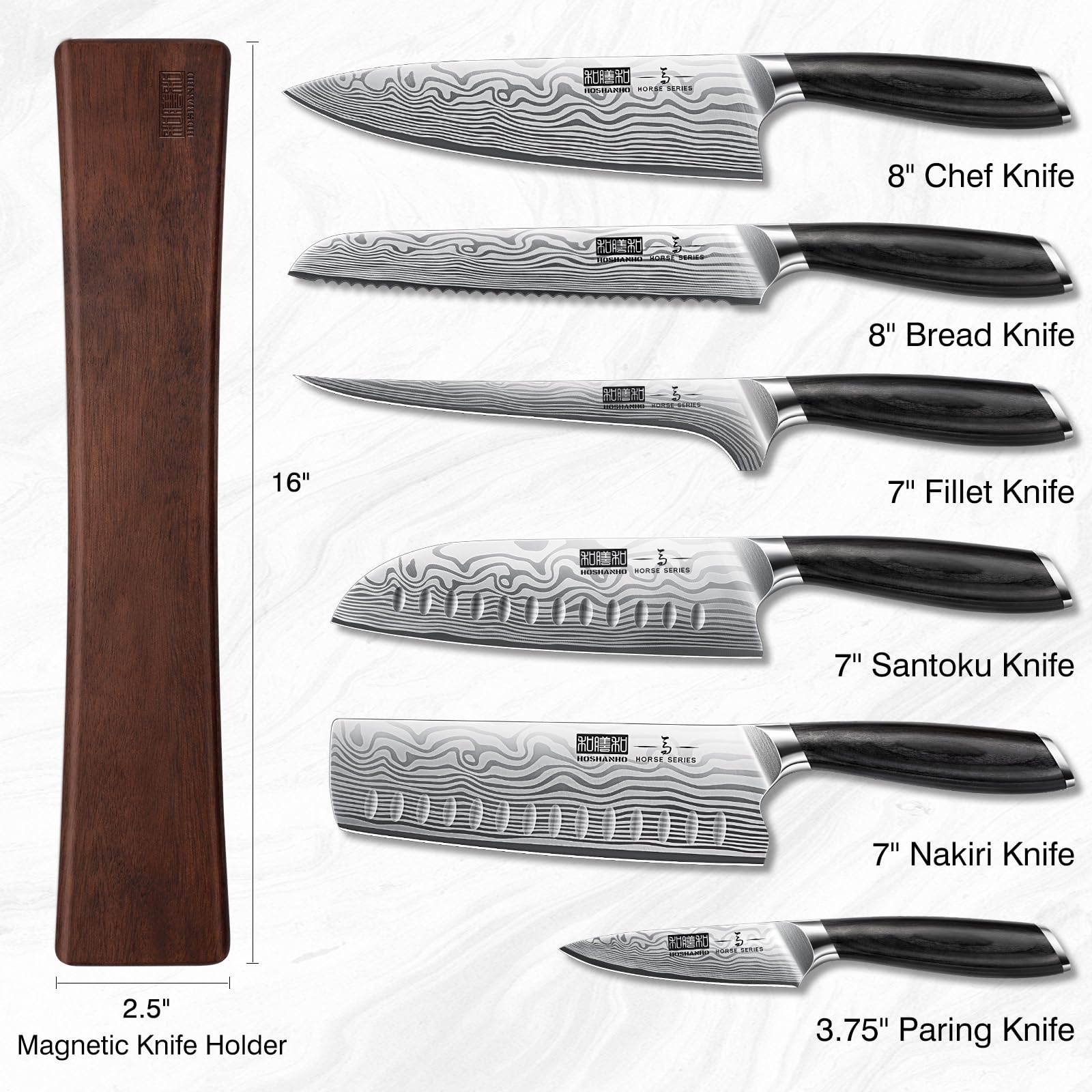 HOSHANHO 8-inch chef knife ready for chopping and precision slicing