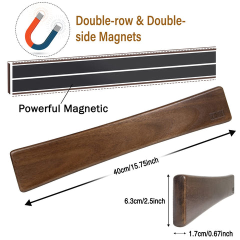 HOSHANHO arc-design magnetic strip adds stylish storage for knives.