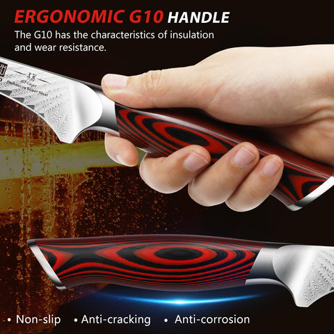 HOSHANHO bone-skimming curve aids efficient meat preparation.