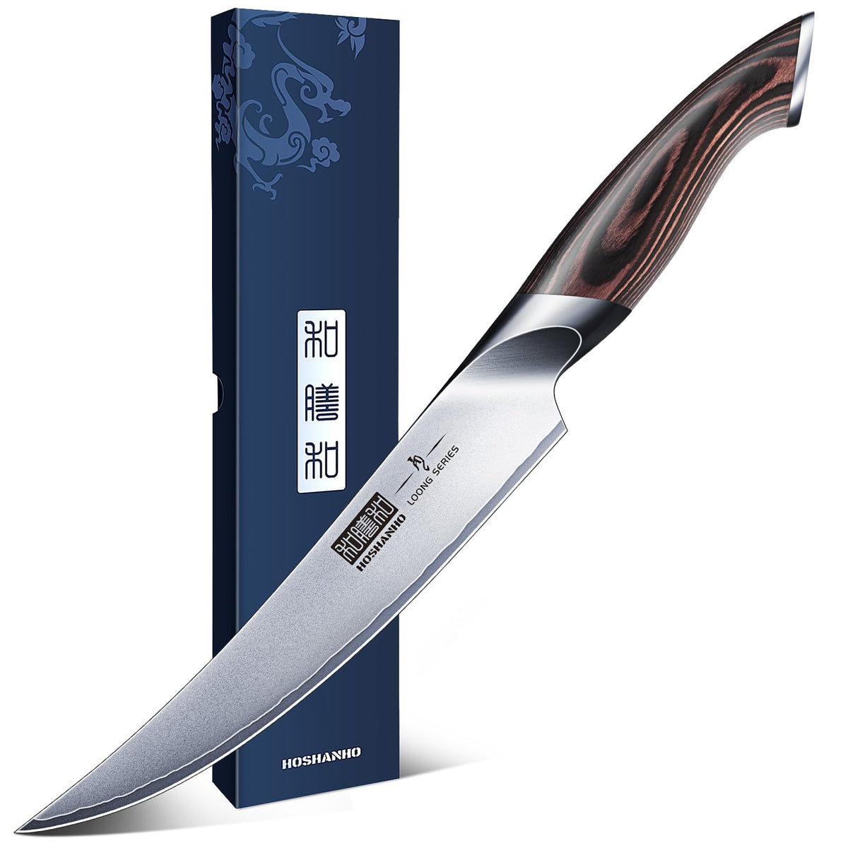 HOSHANHO boning knife 6-inch blade close-up for precise filleting.