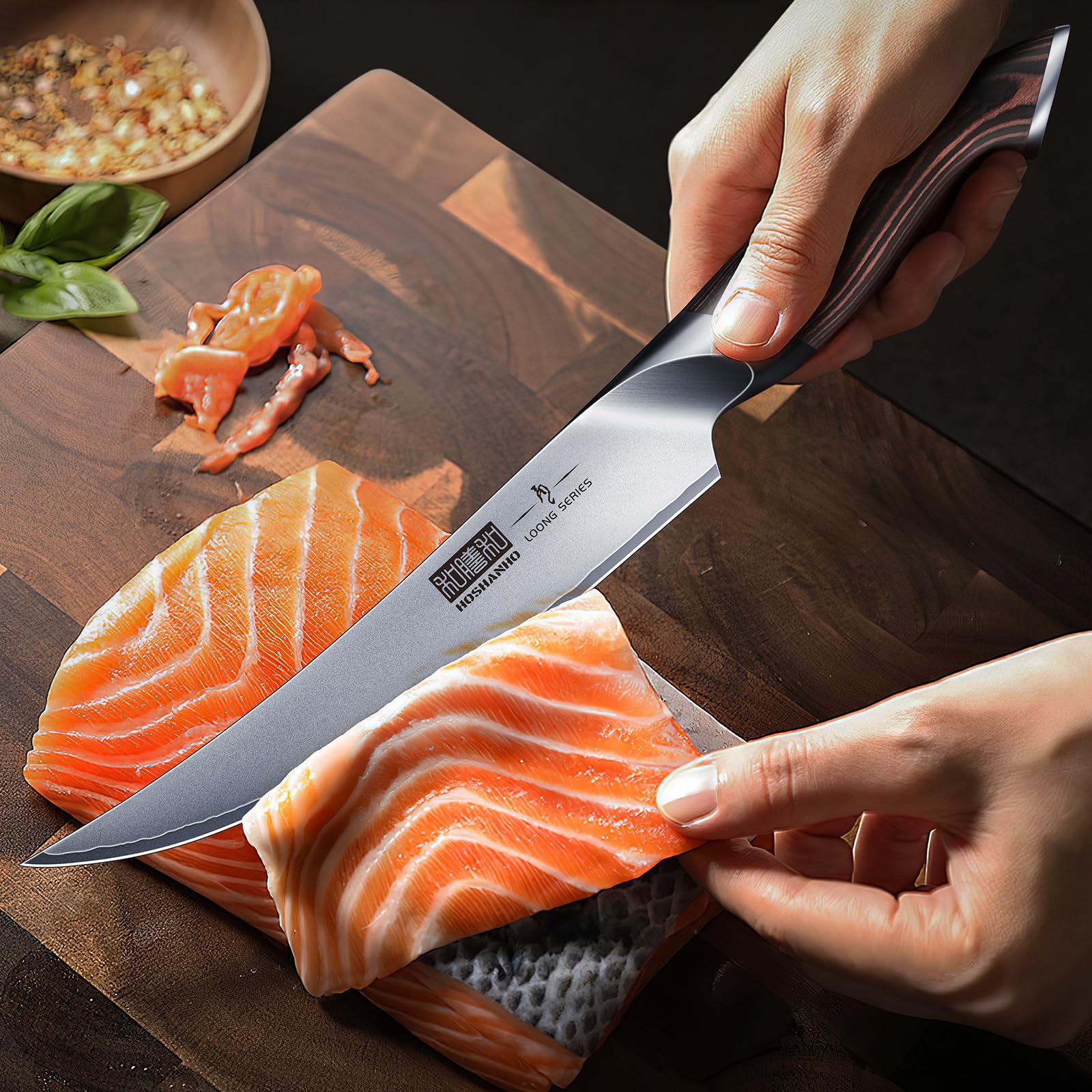 HOSHANHO knife gift-ready packaging with frost blade design.