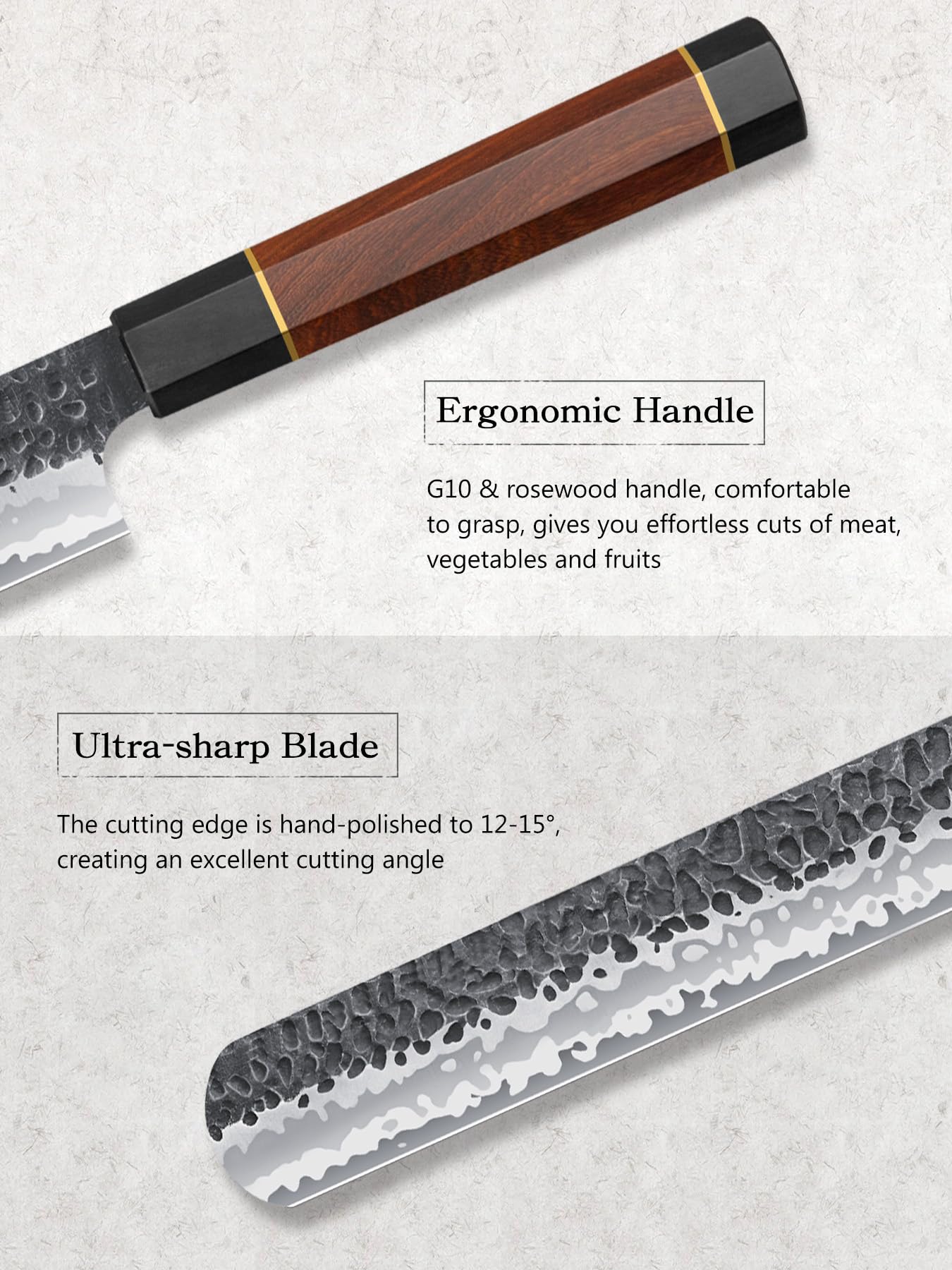 HOSHANHO 12-inch blade ready for large roasts and brisket slicing