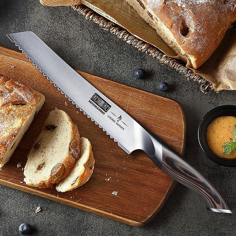 HOSHANHO bread knife ideal for camping meals and outdoor cooking
