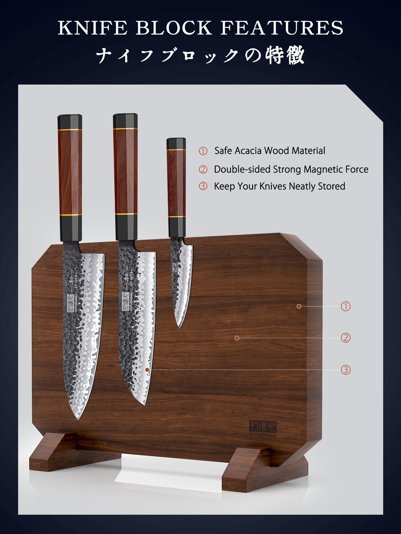 HOSHANHO chef knife in action for precise slicing and balanced control