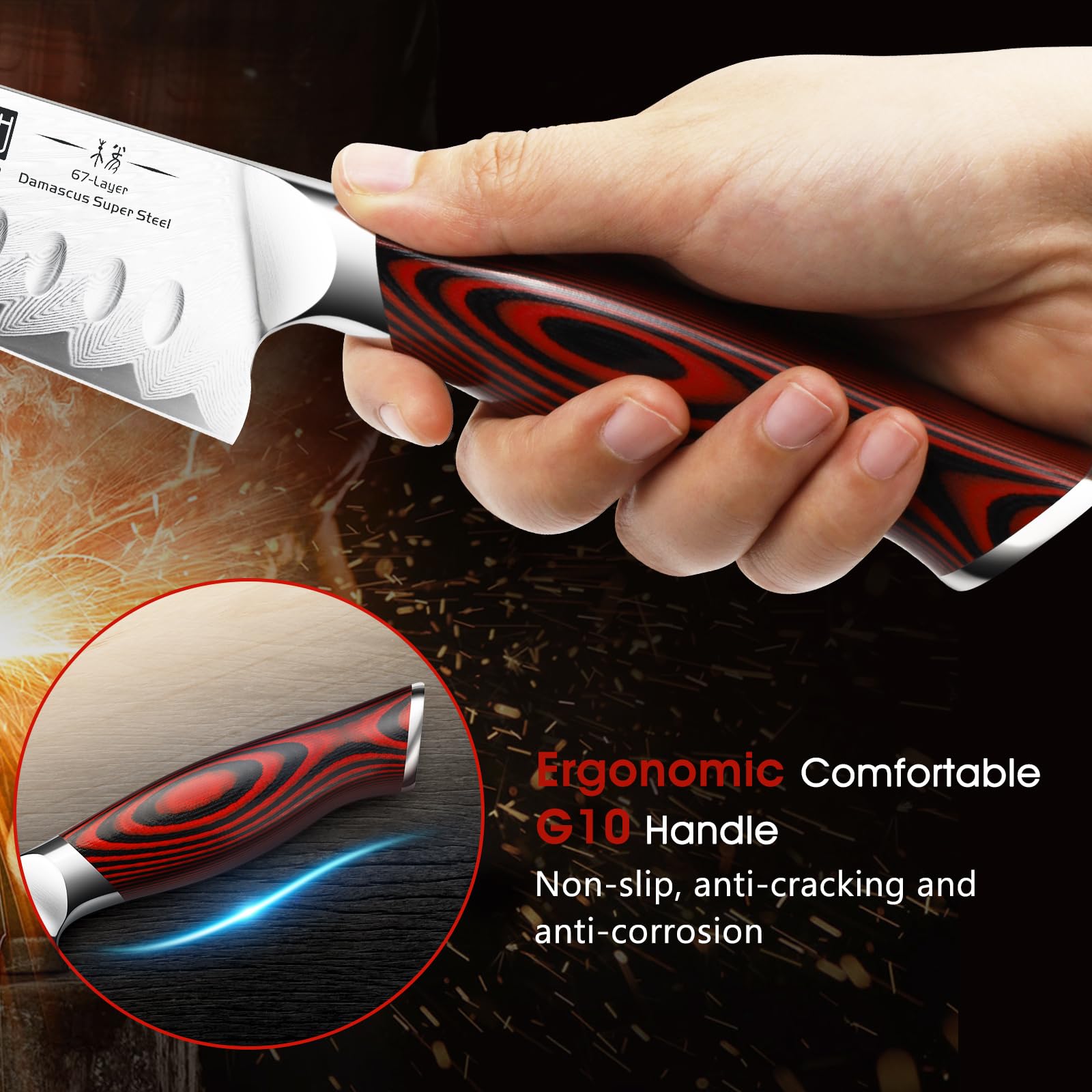 HOSHANHO 10Cr15CoMoV core supports reliable edge retention.