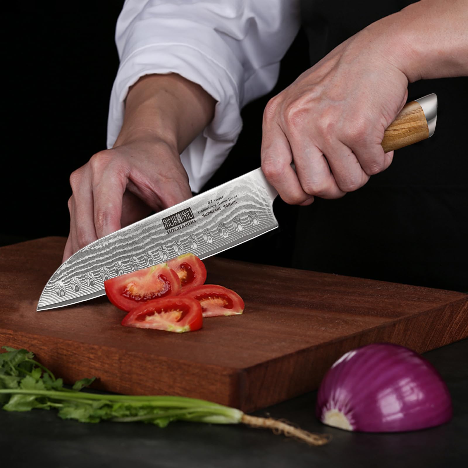 HOSHANHO daily-use santoku knife ready for versatile kitchen tasks
