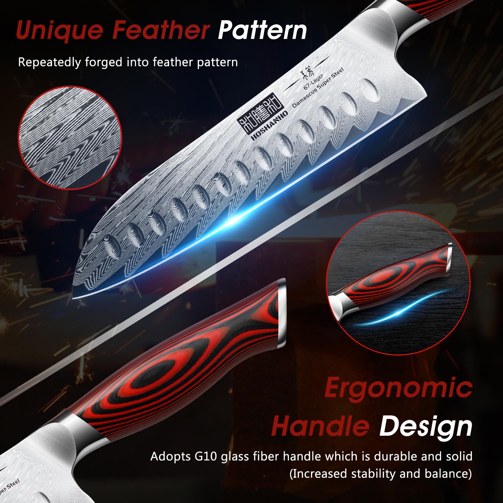 HOSHANHO 3.75-inch paring knife perfect for peeling and trimming