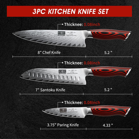 HOSHANHO knife with ergonomic G10 handle for a comfortable non-slip grip