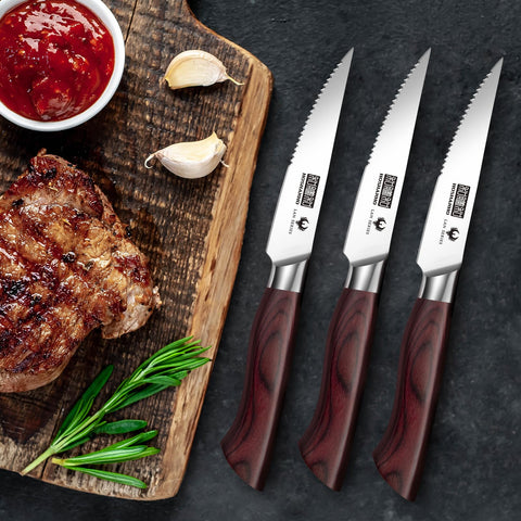 HOSHANHO ergonomic wood handle offers comfortable grip.
