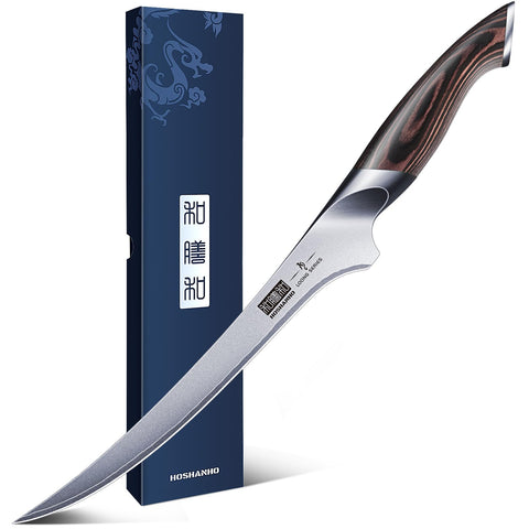 HOSHANHO fillet knife 9-inch edge delivers precise fish filleting.