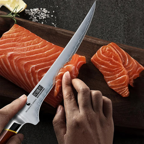 Sharp fish fillet knife for clean separation and deboning