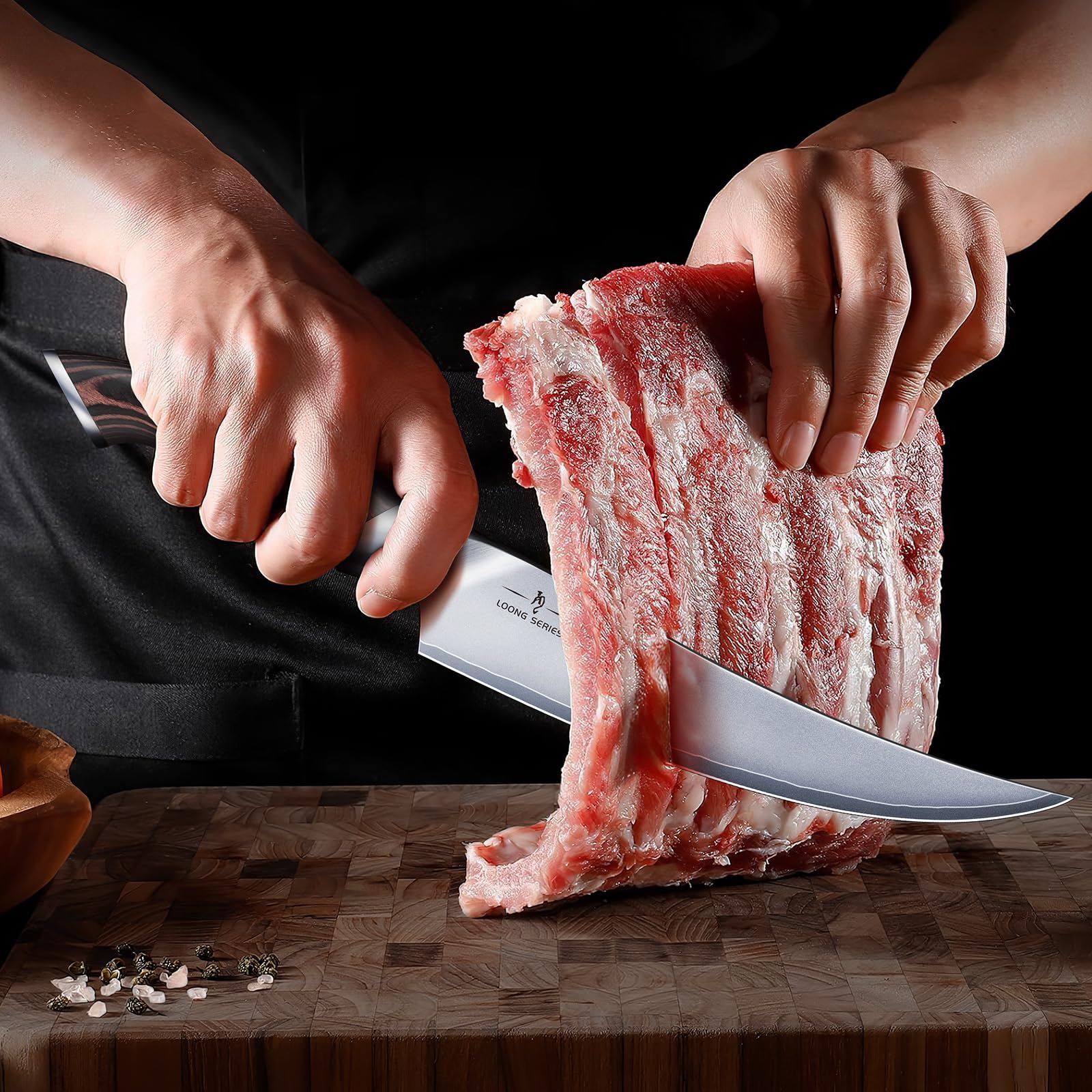 HOSHANHO fish filleting action demonstrates flexible blade in use