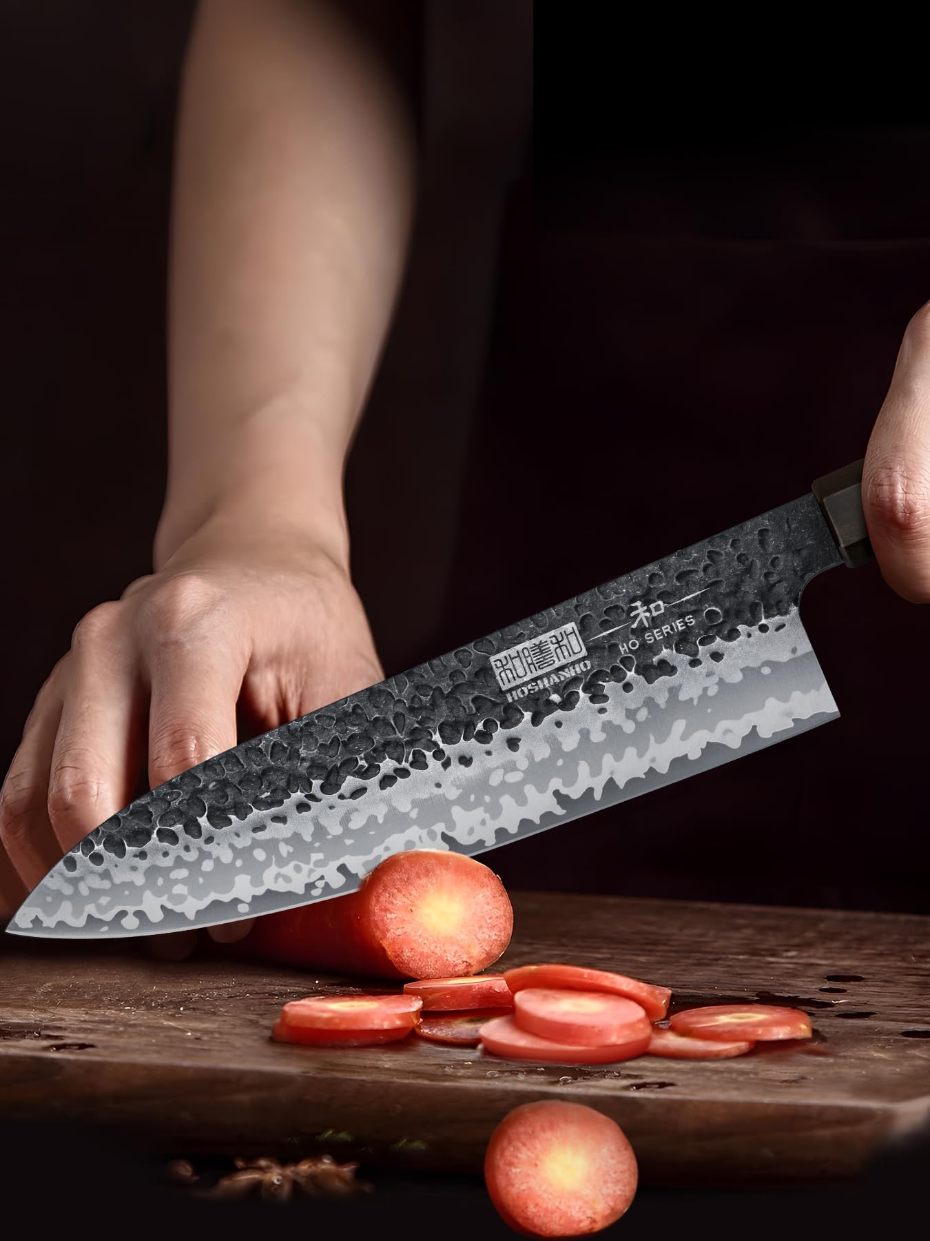 HOSHANHO gyuto ultra-sharp V-edge ready for clean cuts