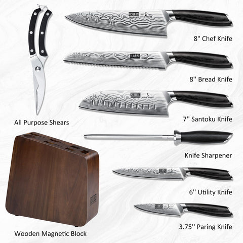 HOSHANHO blades crafted from high-carbon powder steel for long-lasting sharpness.