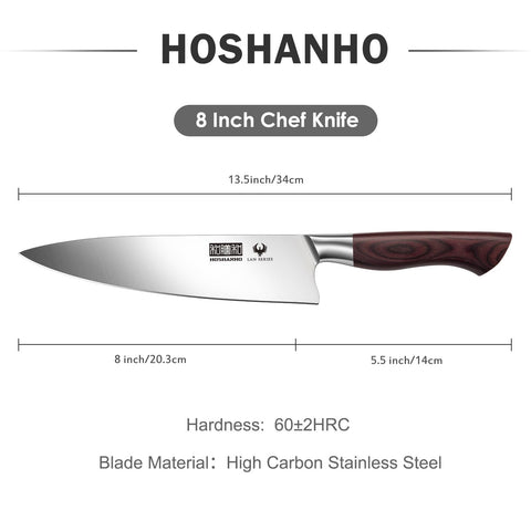 HOSHANHO high-carbon stainless steel blade for durable edge retention