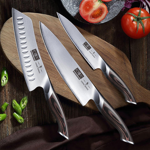 HOSHANHO high-carbon steel blade close-up, durable edge retention