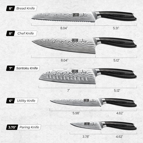 HOSHANHO 8-inch serrated bread knife for crusty loaves and even interiors