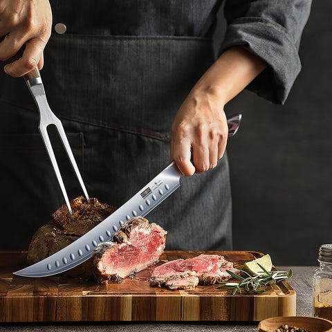 HOSHANHO meat slicing on cutting board for home kitchen tasks.